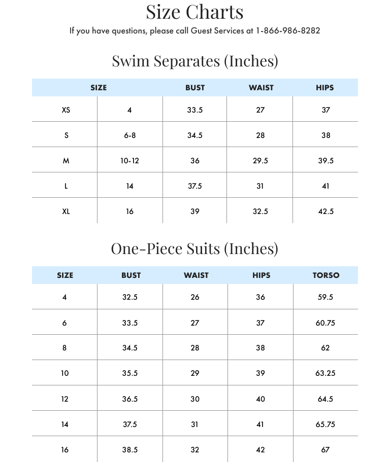 Size Charts